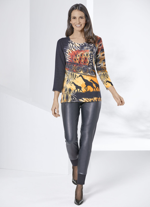 Pullover & Strickmode - Pullover in Feinstrick Ansicht 3 Pullover & Strickmode - Pullover in Feinstrick, in Größe L(44/46) bis XXL(52/54), in Farbe SCHWARZ-GELB-MULTICOLOR Ansicht 3