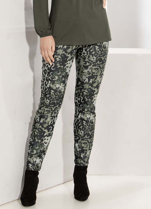 Hosen - Hose, in Größe 018 bis 052, in Farbe KHAKI-SCHWARZ Ansicht 1