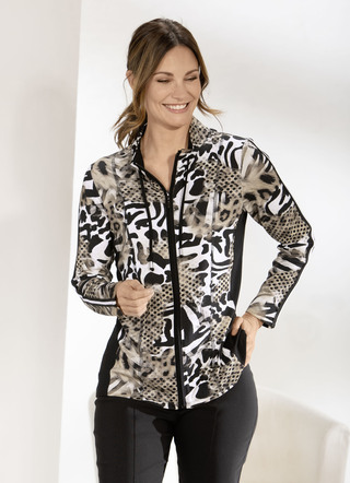Shirtjacke mit durchgehendem Reißverschluss