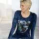 Shirts - Longshirt mit Motiv-Inkjet-Druck in 2 Farben – Farbe MARINE BATIK Shirts - Longshirt mit Motiv-Inkjet-Druck in 2 Farben, in Größe 038 bis 056, in Farbe ANTHRAZIT BATIK