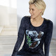 Shirts - Longshirt mit Motiv-Inkjet-Druck in 2 Farben – Farbe ANTHRAZIT BATIK Shirts - Longshirt mit Motiv-Inkjet-Druck in 2 Farben, in Größe 038 bis 056, in Farbe ANTHRAZIT BATIK