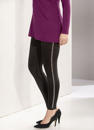 Leggins mit silberfarbenen Zierplättchen