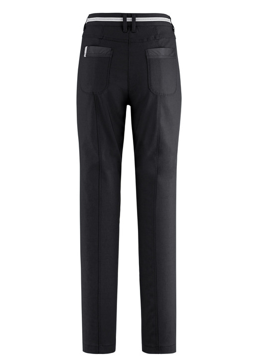 Hosen - Hose mit sportivem Chic, in Größe 018 bis 052, in Farbe SCHWARZ Ansicht 2