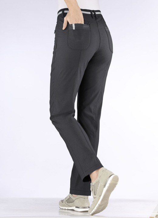 Hosen - Hose mit sportivem Chic, in Größe 018 bis 052, in Farbe SCHWARZ Ansicht 15