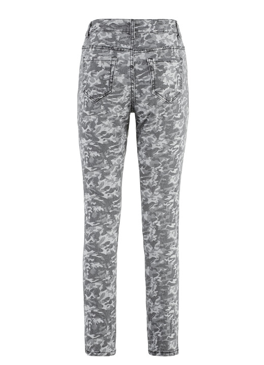 Hosen - Jeans mit Camouflage-Dessinierung Ansicht 6 Hosen - Jeans mit Camouflage-Dessinierung, in Größe 017 bis 050, in Farbe BLAU-HELLBLAU Ansicht 6