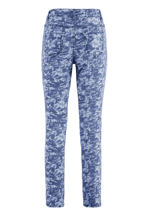 Hosen - Jeans mit Camouflage-Dessinierung Ansicht 2 Hosen - Jeans mit Camouflage-Dessinierung, in Größe 017 bis 050, in Farbe BLAU-HELLBLAU Ansicht 2