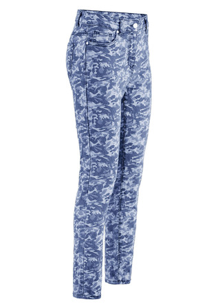 Jeans mit Camouflage-Dessinierung
