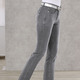 Jeans - Bauchweg-Jeans in 5-Pocket-Form – Farbe GRAU – Ansicht 1 Jeans - Bauchweg-Jeans in 5-Pocket-Form, in Größe 018 bis 052, in Farbe SCHWARZ – Farbe GRAU – Ansicht 1