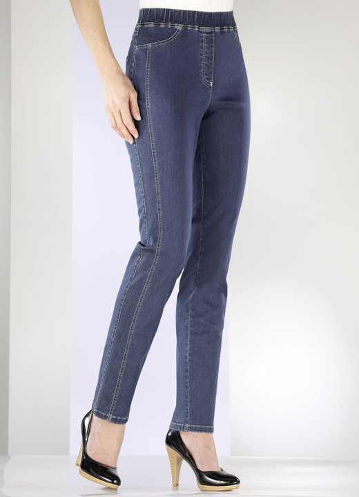 - Jeans in komfortabler Schlupfform, in Größe 018 bis 245, in Farbe JEANSBLAU Ansicht 3