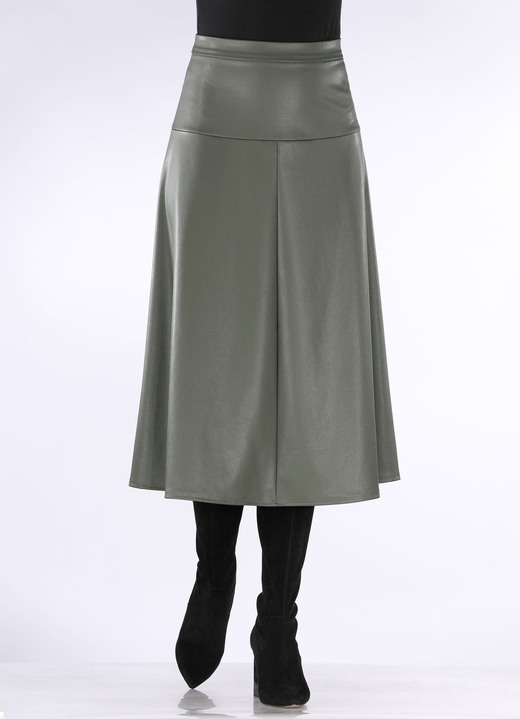 Röcke - Rock in leichter Tellerform, in Größe 017 bis 052, in Farbe COGNAC Ansicht 4