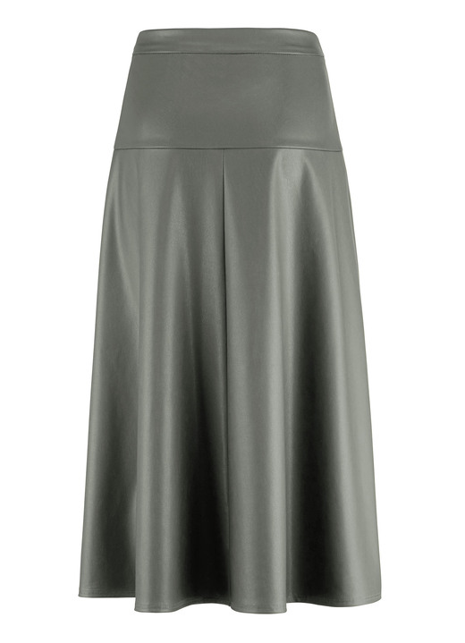 Röcke - Rock in leichter Tellerform, in Größe 017 bis 052, in Farbe OLIV Ansicht 3