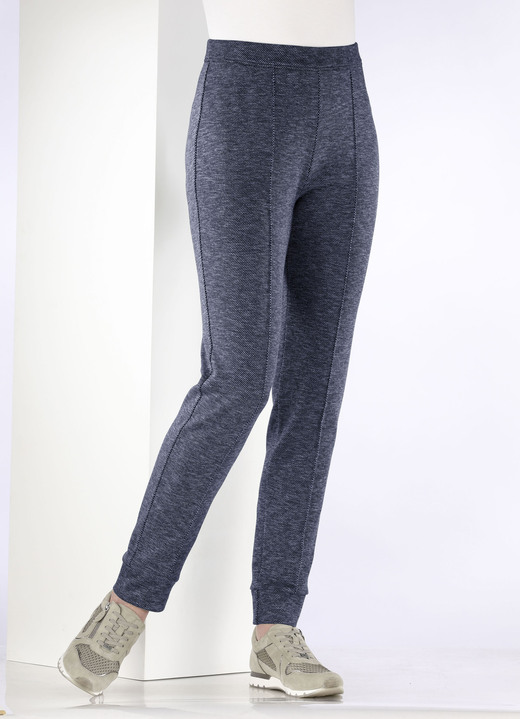 Hosen - Strickhose Ansicht 3 Hosen - Strickhose, in Größe 017 bis 052, in Farbe BLAU-SCHWARZ Ansicht 3