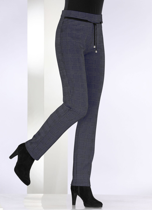 Hosen - Hose mit aktueller Glencheck-Dessinierung Ansicht 3 Hosen - Hose mit aktueller Glencheck-Dessinierung, in Größe 018 bis 235, in Farbe MARINE-GRAFIT Ansicht 3