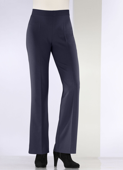 Hosen - Schicke Hose mit ausgestellter Fußweite, in Größe 018 bis 054, in Farbe MARINE Ansicht 3