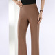 Hosen in Schlupfform - Jerseyhose mit ausgestellter Fußweite – Farbe COGNAC – Ansicht 3 Hosen in Schlupfform - Jerseyhose mit ausgestellter Fußweite, in Größe 018 bis 092, in Farbe COGNAC – Farbe COGNAC – Ansicht 3