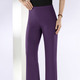 Hosen in Schlupfform - Jerseyhose mit ausgestellter Fußweite – Farbe BROMBEER – Ansicht 3 Hosen in Schlupfform - Jerseyhose mit ausgestellter Fußweite, in Größe 018 bis 092, in Farbe COGNAC – Farbe BROMBEER – Ansicht 3