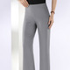 Damenmode - Jerseyhose mit ausgestellter Fußweite – Farbe MITTELGRAU – Ansicht 3 Damenmode - Jerseyhose mit ausgestellter Fußweite, in Größe 018 bis 092, in Farbe SCHWARZ – Farbe MITTELGRAU – Ansicht 3