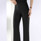 Hosen in Schlupfform - Jerseyhose mit ausgestellter Fußweite – Farbe SCHWARZ – Ansicht 3 Hosen in Schlupfform - Jerseyhose mit ausgestellter Fußweite, in Größe 018 bis 092, in Farbe COGNAC – Farbe SCHWARZ – Ansicht 3