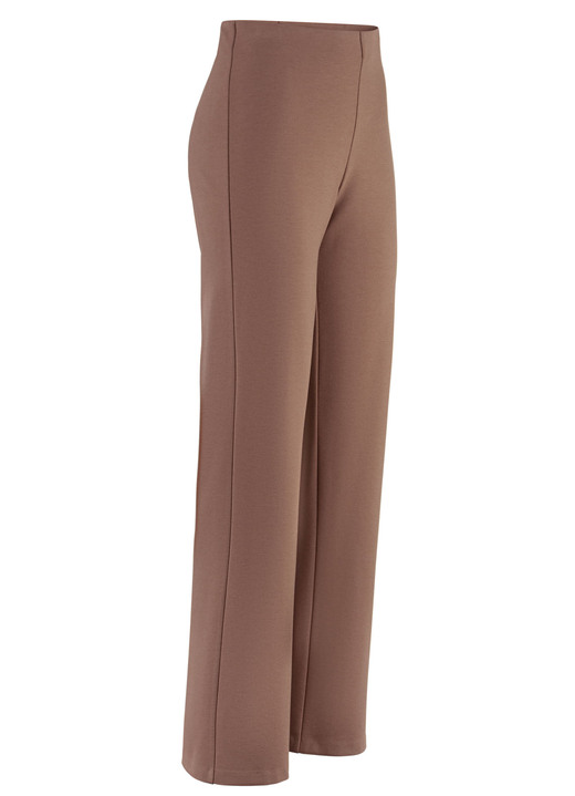 Hosen in Schlupfform - Jerseyhose mit ausgestellter Fußweite, in Größe 018 bis 092, in Farbe COGNAC Ansicht 1
