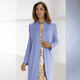 Kleider - Chasuble mit herrlichem Strukturmix – Farbe BLEU – Ansicht 2 Kleider - Chasuble mit herrlichem Strukturmix, in Größe 036 bis 052, in Farbe BLEU – Farbe BLEU – Ansicht 2