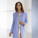 Kleider - Chasuble mit herrlichem Strukturmix – Farbe BLEU – Ansicht 1 Kleider - Chasuble mit herrlichem Strukturmix, in Größe 036 bis 052, in Farbe BLEU – Farbe BLEU – Ansicht 1