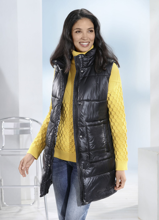 - Funktions-Longweste mit 2-Wege-Reißverschluss, in Größe 036 bis 052, in Farbe SCHWARZ Ansicht 2