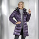 Wintermäntel - Kurzmantel mit Längssteppung seitlich, in Größe 036 bis 054, in Farbe AUBERGINE – Farbe AUBERGINE – Ansicht 1