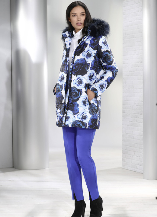 - Jacke mit dekorativem Rosendessin, in Größe 036 bis 054, in Farbe WEISS-ROYALBLAU Ansicht 2