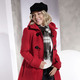 Wolljacken - Jacke mit Knebelverschlüssen – Farbe KIRSCHROT – Ansicht 1 Wolljacken - Jacke mit Knebelverschlüssen, in Größe 036 bis 052, in Farbe SCHWARZ – Farbe KIRSCHROT – Ansicht 1
