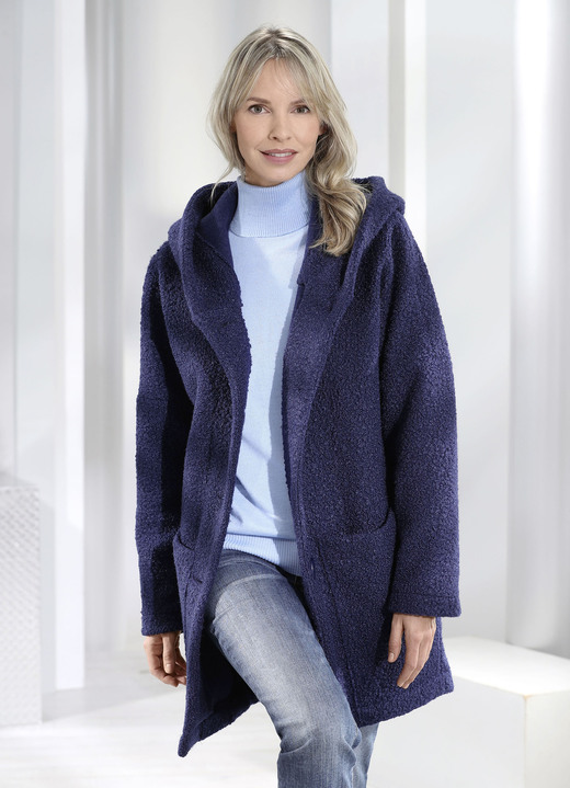 Jacken & Mäntel - Longjacke mit großen, aufgesetzten Taschen, in Größe 036 bis 052, in Farbe MARINE