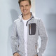 Kurzjacken & Blousons - Strickfleece-Kurzjacke – Farbe MITTELGRAU MELIERT Kurzjacken & Blousons - Strickfleece-Kurzjacke, in Größe 3XL (56) bis XXL (54), in Farbe BLAU MELIERT