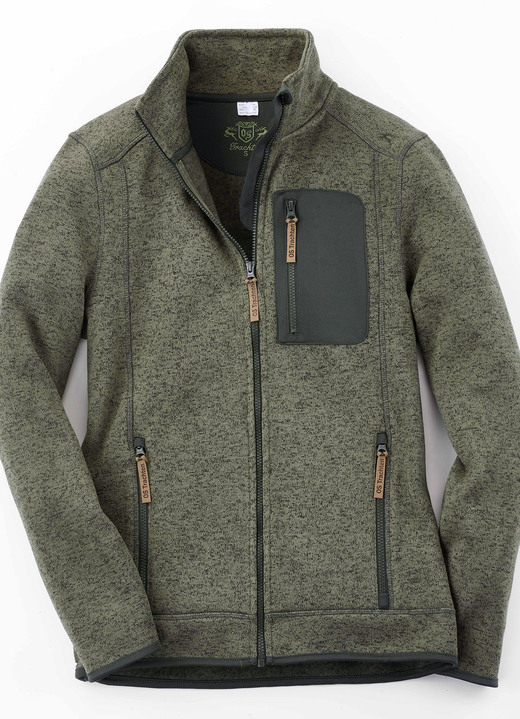 Kurzjacken & Blousons - Strickfleece-Kurzjacke, in Größe 3XL (56) bis XXL (54), in Farbe ROT Ansicht 5