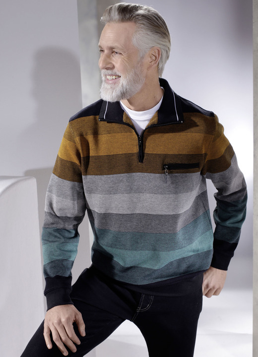 Sweatshirts - Sweatshirt von „Hajo“ Sweatshirts - Sweatshirt von „Hajo“, in Größe 046 bis 062, in Farbe ROST-ANTHRAZIT-PETROL