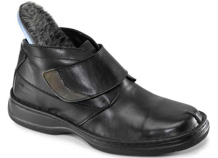 Stiefeletten - GINO GALANTE, gefütterte Herren-Boots, Winterschuhe, Weite K, mit herausnehmbarem Fußbett, in Größe 039 bis 046, in Farbe SCHWARZ-GRAU Ansicht 2