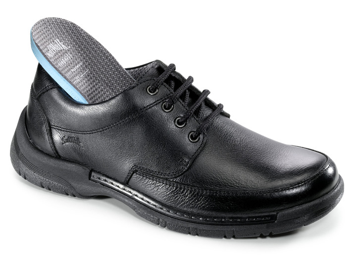 - Wetterfester Schnürschuh mit Wechselfußbett, in Größe 039 bis 046, in Farbe SCHWARZ Ansicht 2