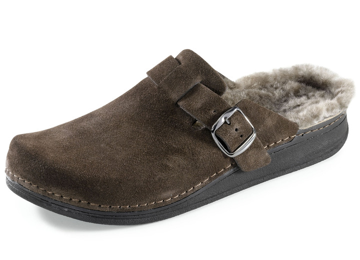 - Mubb Pantolette mit verstellbarer Spange, in Größe 040 bis 046, in Farbe DUNKELBRAUN