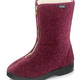 Hausschuhe - Warme Damen-Hausschuhe, Weite H, mit Reißverschluss, in Größe 036 bis 042, in Farbe BORDEAUX