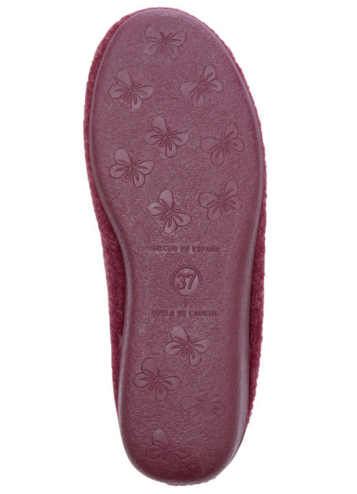 Hausschuhe - Laurina, warme Damen-Hausschuhe, mit Schurwolle, in Größe 036 bis 042, in Farbe GRAU Ansicht 5