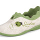 - Laurina Filz-Hausschuh mit fantasievoller Stickerei, in Größe 036 bis 042, in Farbe ECRU-GRÜN – Farbe ECRU-GRÜN – Ansicht 1