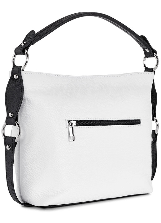 - Laurina Tasche aus genarbtem Kalbleder, in Farbe SCHWARZ-WEISS Ansicht 2