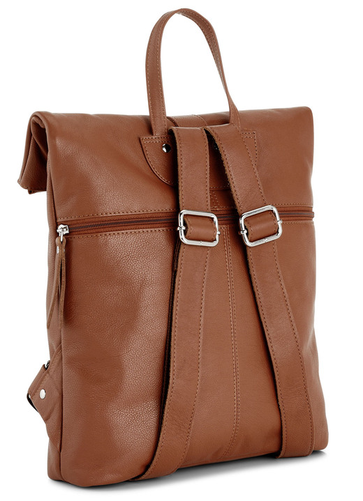 Taschen - Laurina, Rucksack, Damen, mit zwei verstellbaren Umhängeriemen, in Farbe COGNAC Ansicht 2