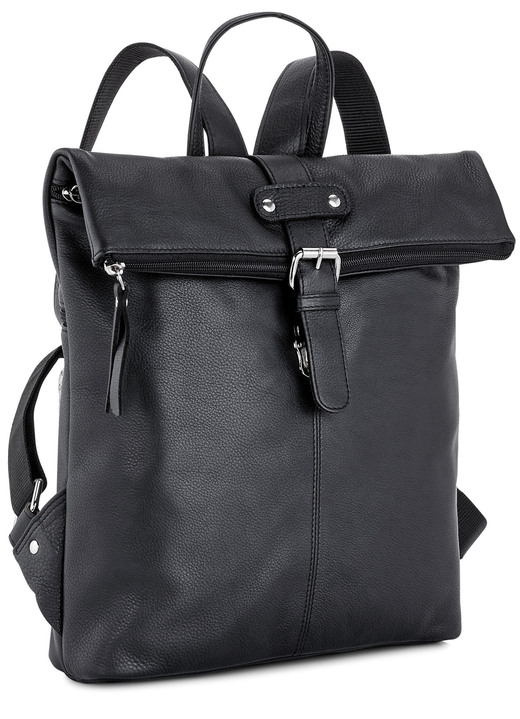 Taschen - Laurina, Rucksack, Damen, mit zwei verstellbaren Umhängeriemen, in Farbe SCHWARZ Ansicht 1
