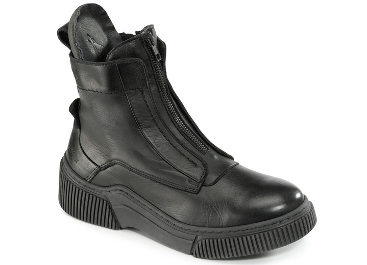 - Libelle Bootie aus Nappaleder mit Zier-Reißverschluss, in Größe 036 bis 042, in Farbe SCHWARZ Ansicht 2