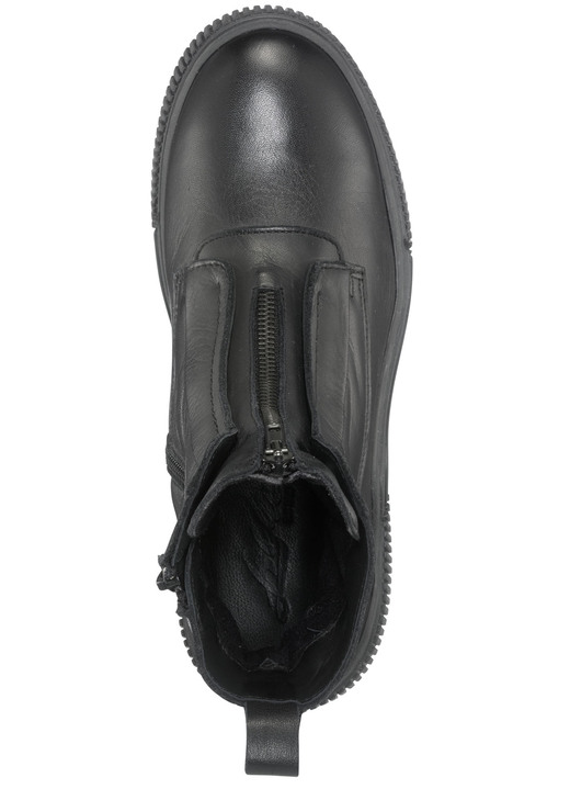 - Libelle Bootie aus Nappaleder mit Zier-Reißverschluss, in Größe 036 bis 042, in Farbe SCHWARZ Ansicht 3