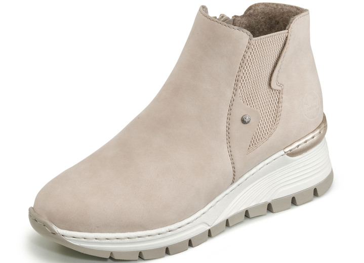 - Rieker Stiefelette aus weichem Nubukmaterial, in Größe 036 bis 042, in Farbe BEIGE Ansicht 1