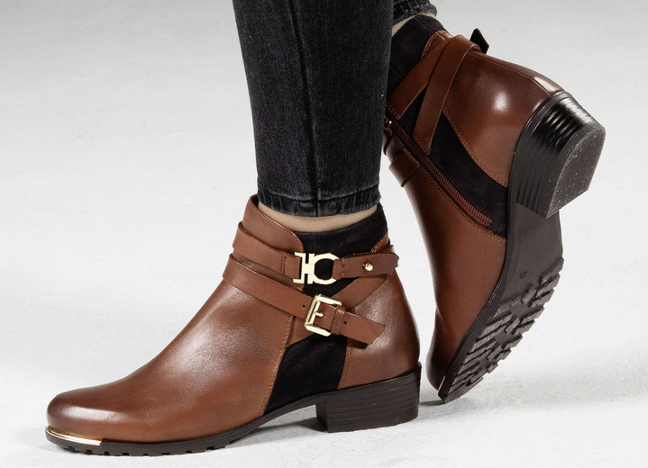 Stiefel & Stiefeletten - Caprice, schicke Damen-Stiefeletten, Weite G, mit herausnehmbarer Decksohle, in Größe 3 1/2 bis 8, in Farbe BRAUN-DUNKELBRAUN Ansicht 5