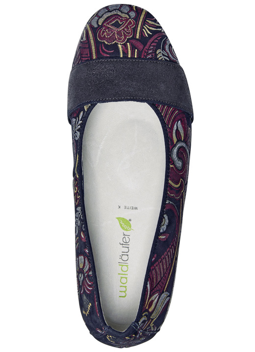 Pumps & Ballerina - Waldläufer, bequeme Damen-Pumps, Weite K, mit herausnehmbarem Fußbett, in Größe 3 1/2 bis 8, in Farbe SCHWARZ-BUNT Ansicht 4