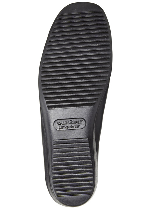 Slipper & Schnürschuhe - Waldläufer, bequeme Damen-Slipper, Weite H, mit herausnehmbarem Fußbett, in Größe 3 1/2 bis 8, in Farbe COGNAC-BLAU Ansicht 8