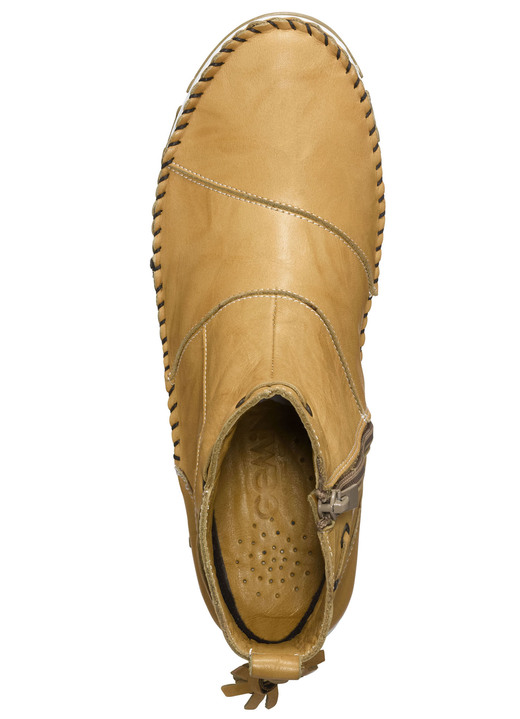 Stiefel & Stiefeletten - Gemini Mokassin-Stiefelette aus Rind-Nappaleder mit Knitter-Struktur, in Größe 036 bis 042, in Farbe WEISS Ansicht 8