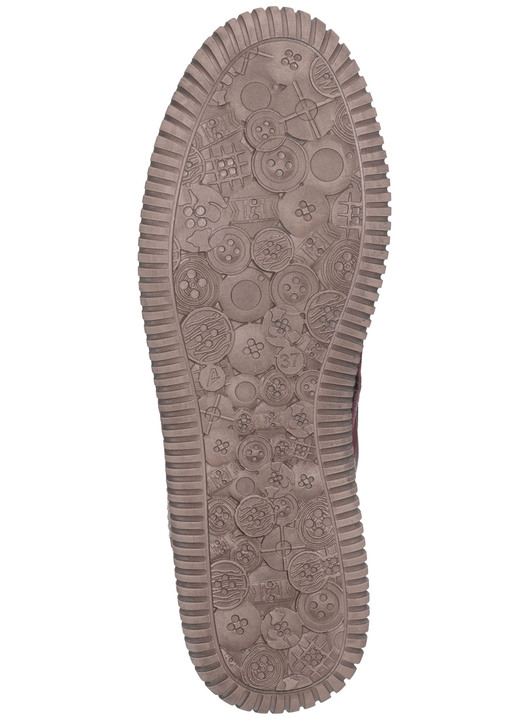 - Gemini Schnür-Bootie mit Ziernähten, in Größe 036 bis 042, in Farbe RUBINROT Ansicht 4